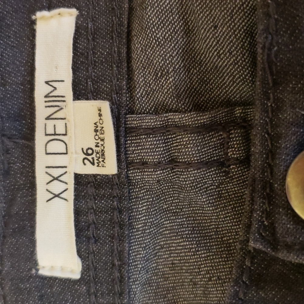 XXI Denim from Forever 21 Dark Gray Taperes Jeans Women's Size 26 NWOT